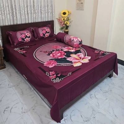 Picture of Zar'rah Shop Luxury King Size Bed Sheet With Matching Pillow Covers (4-Piece Set)