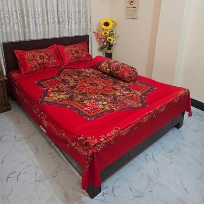 Picture of Zar'rah Shop Luxury King Size Bed Sheet With Matching Pillow Covers (4-Piece Set)