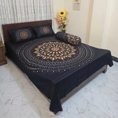 Picture of Zar'rah Shop Luxury King Size Bed Sheet With Matching Pillow Covers (4-Piece Set)