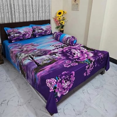 Picture of Zar'rah Shop Luxury King Size Bed Sheet With Matching Pillow Covers (4-Piece Set)
