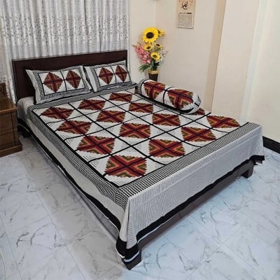 Picture of Zar'rah Shop Luxury King Size Bed Sheet With Matching Pillow Covers (4-Piece Set)