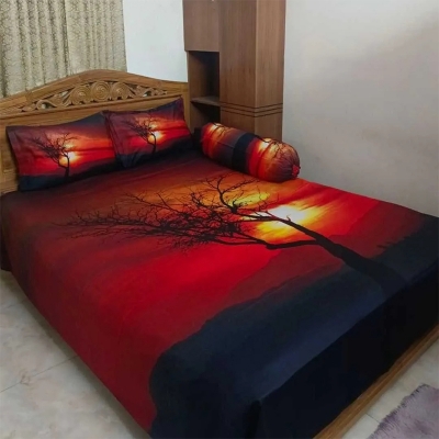 Picture of Zar'rah Shop Luxury King Size Bed Sheet With Matching Pillow Covers (4-Piece Set)