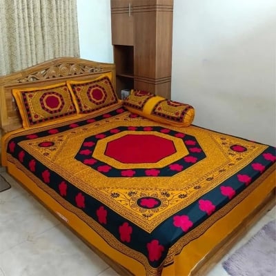Picture of Zar'rah Shop Luxury King Size Bed Sheet With Matching Pillow Covers (4-Piece Set)