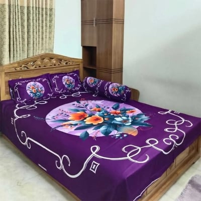 Picture of Zar'rah Shop Luxury King Size Bed Sheet With Matching Pillow Covers (4-Piece Set)