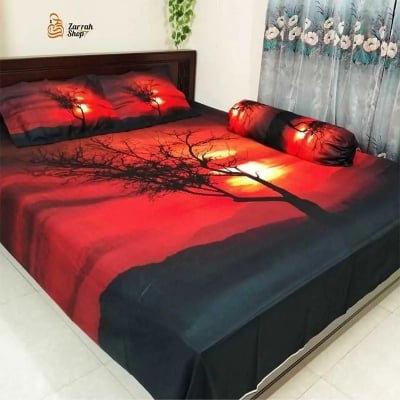 Picture of Zar'rah Shop Luxury King Size Bed Sheet With Matching Pillow Covers (4-Piece Set)
