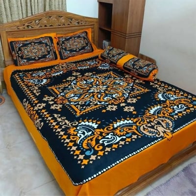 Picture of Zar'rah Shop Luxury King Size Bed Sheet With Matching Pillow Covers (4-Piece Set)