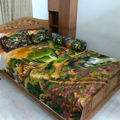 Picture of Zar'rah Shop Luxury King Size Bed Sheet With Matching Pillow Covers (4-Piece Set)