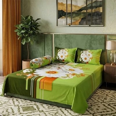 Picture of Zar'rah Shop Luxury King Size Bed Sheet With Matching Pillow Covers (4-Piece Set)