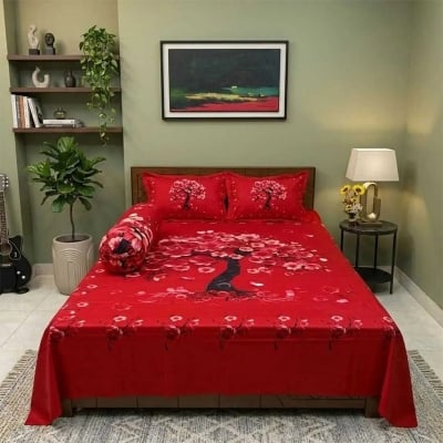 Picture of Zar'rah Shop Luxury King Size Bed Sheet With Matching Pillow Covers (4-Piece Set)