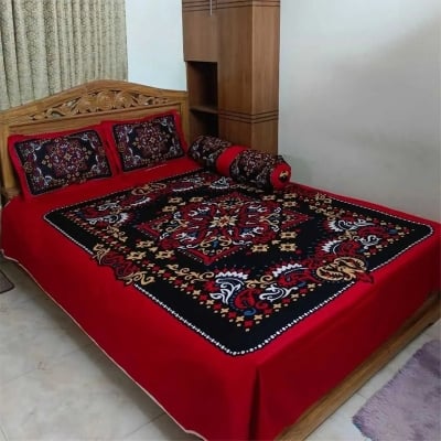 Picture of Zar'rah Shop Luxury King Size Bed Sheet With Matching Pillow Covers (4-Piece Set)