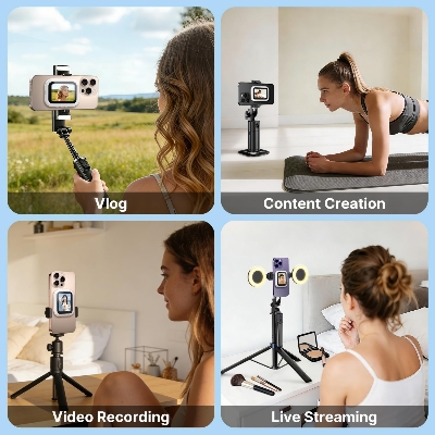 Picture of  T30 Magnetic Selfie Monitor for Phone – Wireless Bluetooth Vlog Selfie Screen & Remote Camera Preview