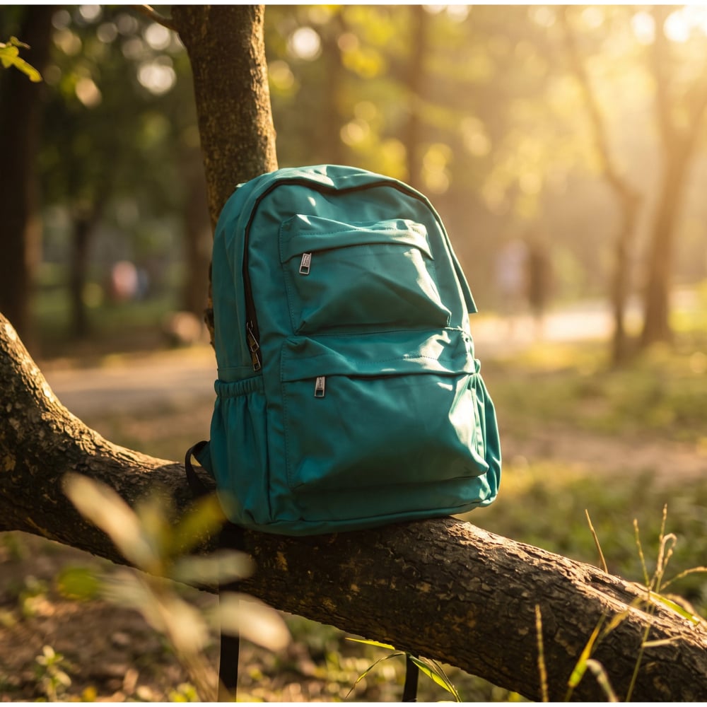 Picture of Simple Oxford Large Capacity Comter Backpack - Green