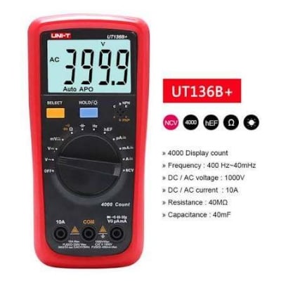 Picture of UNI-T UT136C+ Digital Multimeter-Red