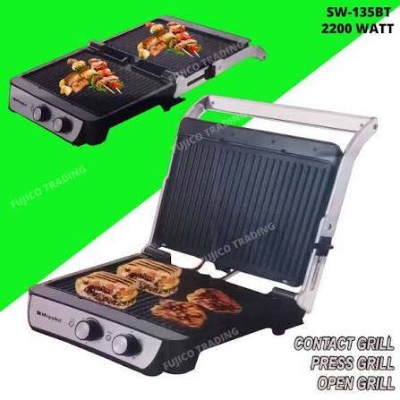 Picture of Miyako Electric Sandwich Press Contact Grill, Grill Sub Sandwich Maker (2000 Watt) SW-135 BT-Black