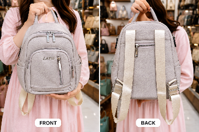 Picture of Premium Small Ladies' PU Leather Backpack – Waterproof Travel & College Bag
