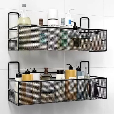 Picture of Metal Bathroom Wall Mounted Storage Rack – Shower Caddy Organizer Shelf