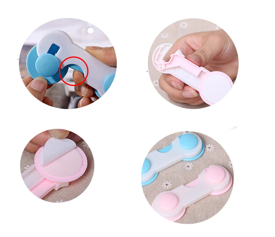 Picture of  5 Pcs Baby Proof Cabinet Drawer and Door Fridge Locks for Kitchen