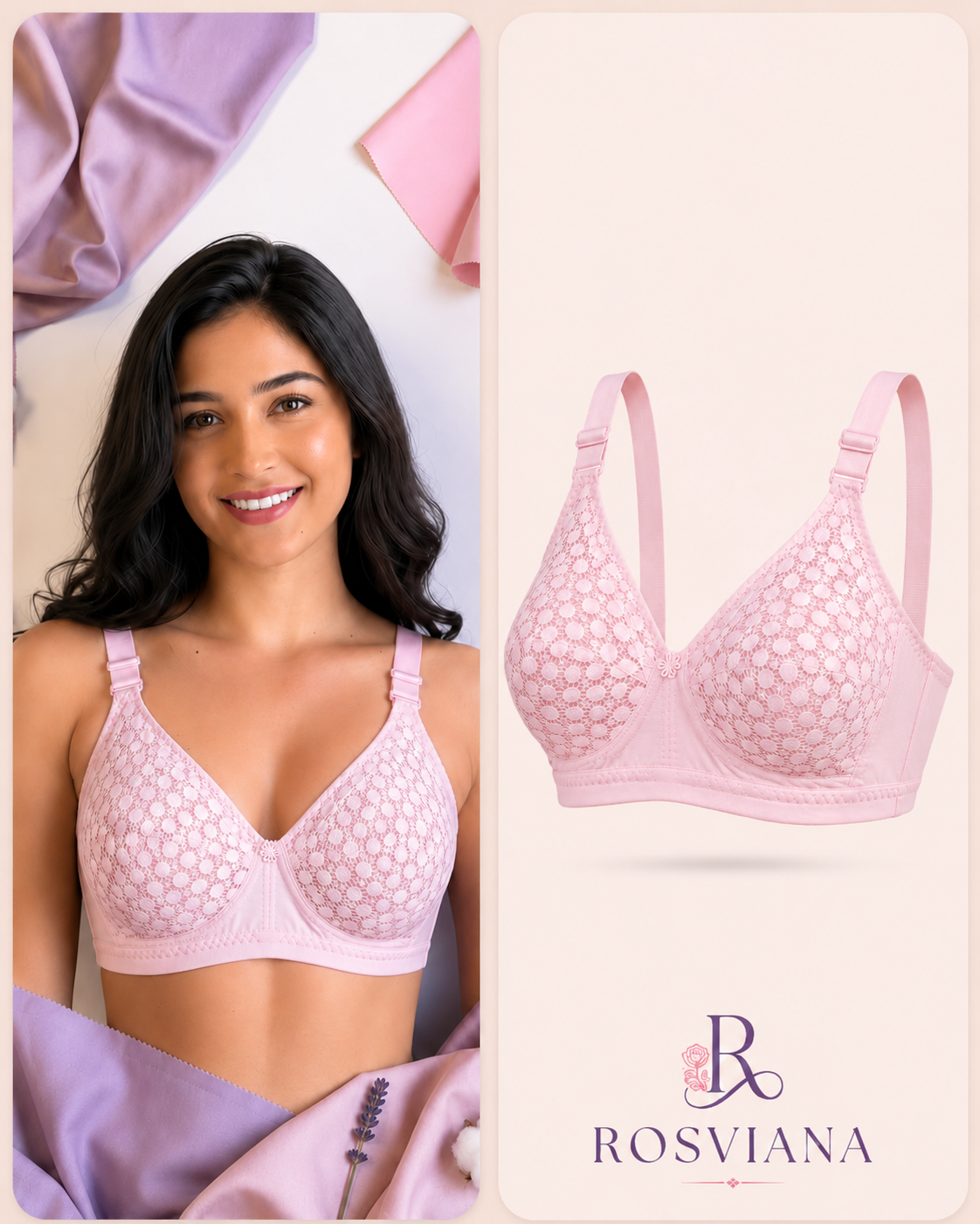Picture of 4 Pcs AC Net Bra Combo – Comfortable & Stylish Women’s Net Bra Set | Breathable & Soft Fabric | Premium Quality Innerwear