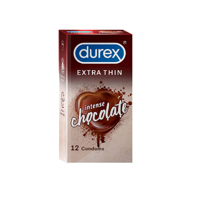 Picture of Durex Extra Thin Intense Chocolate Condom -12 pcs - Chocolate