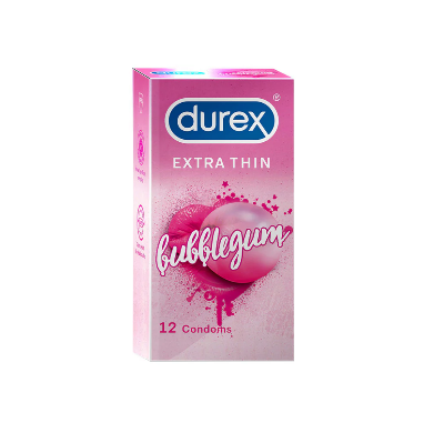 Picture of Durex Extra Thin Bubblegum Condom -12 pcs
