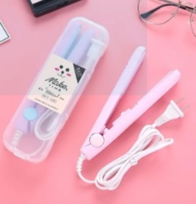 Picture of Ceramic Mini Hair straightener Iron ceramics Direction Styling Tools Hair curler Flat iron Bart Hair Straightener For Girls