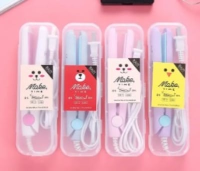 Picture of Ceramic Mini Hair straightener Iron ceramics Direction Styling Tools Hair curler Flat iron Bart Hair Straightener For Girls