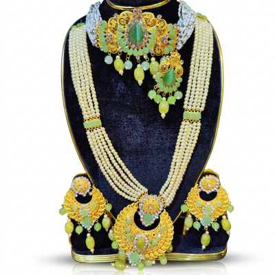 Picture of Necklace Jewellery Set for Women & Girls-Green