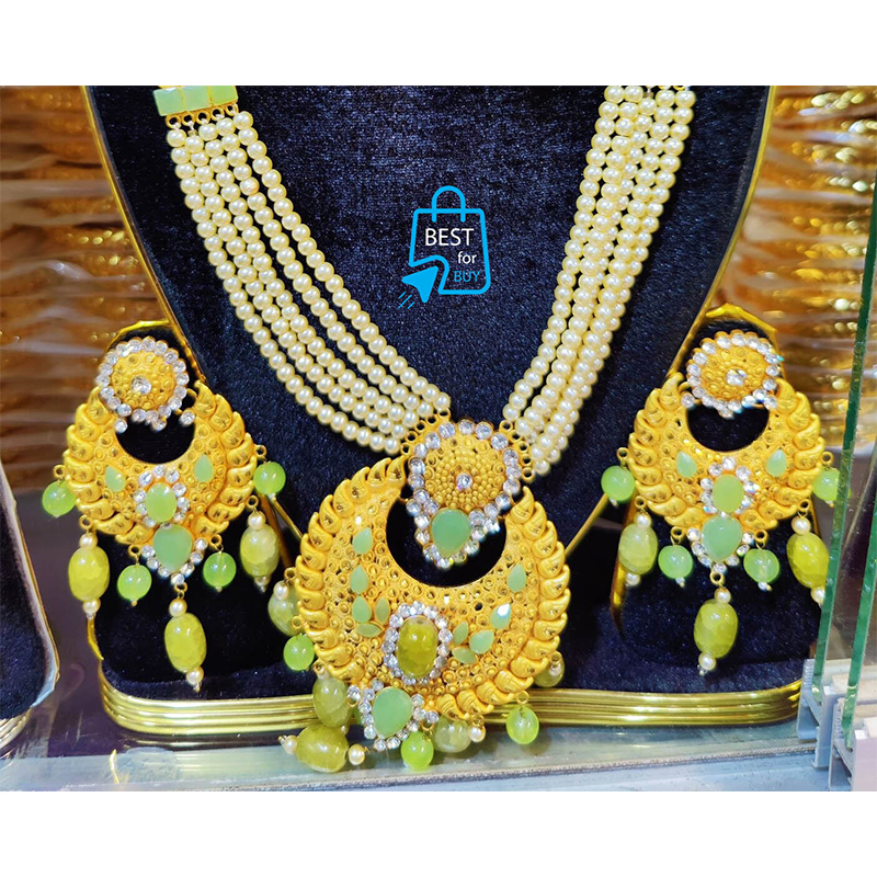 Picture of Necklace Jewellery Set for Women & Girls-Green
