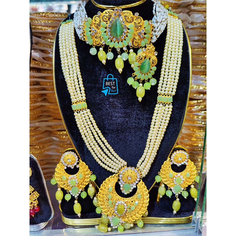 Picture of Necklace Jewellery Set for Women & Girls-Green