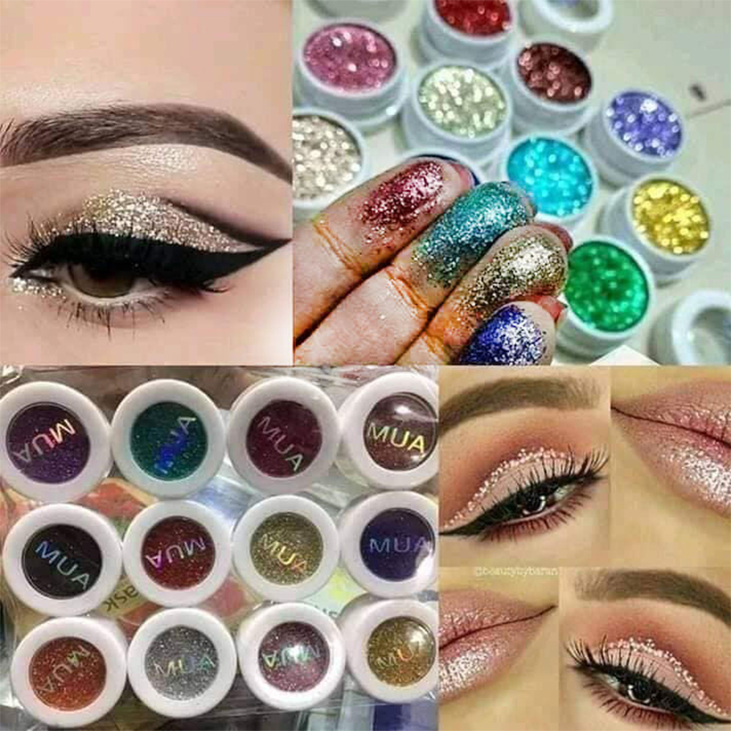 Picture of MUA Glitter Eyeshadow Palette for Women – Pack of 12