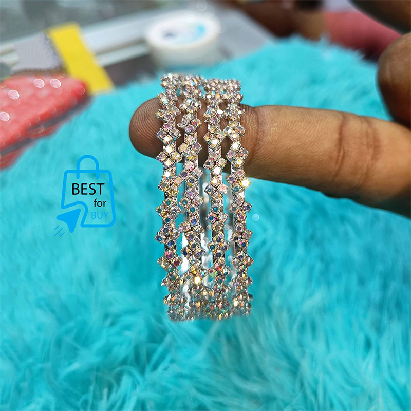 Picture of Exclusive Churi Bangle & Bracelet Set for Women – 2 Pieces-White