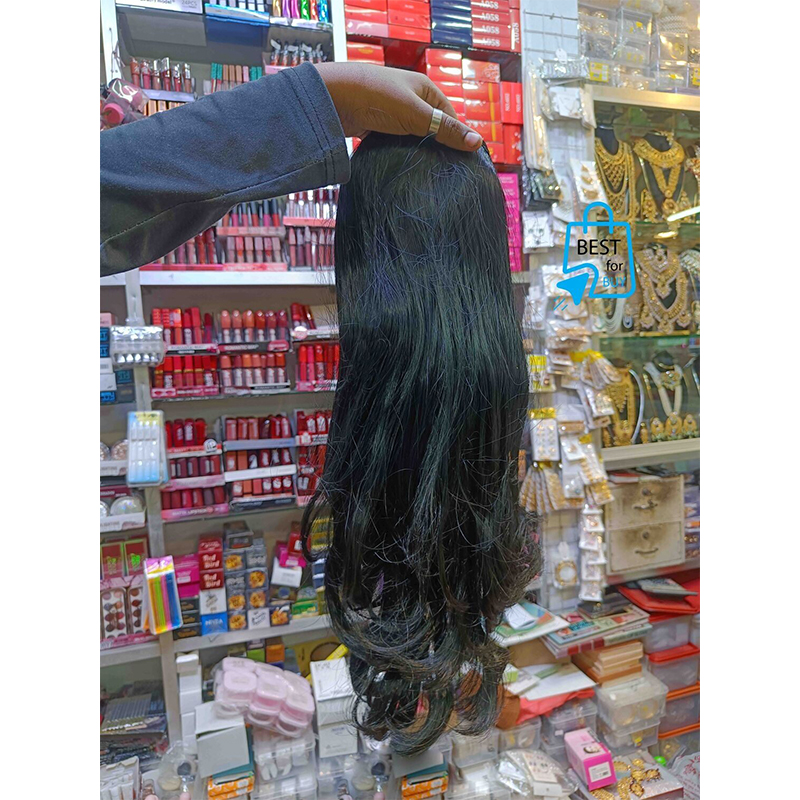 Picture of Women's Medium-Length Straight & Curly Black Wig Hairpiece for Cosplay-Black