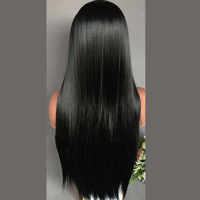 Picture of Women's Long Straight Black Wig Hairpiece for Cosplay-Black