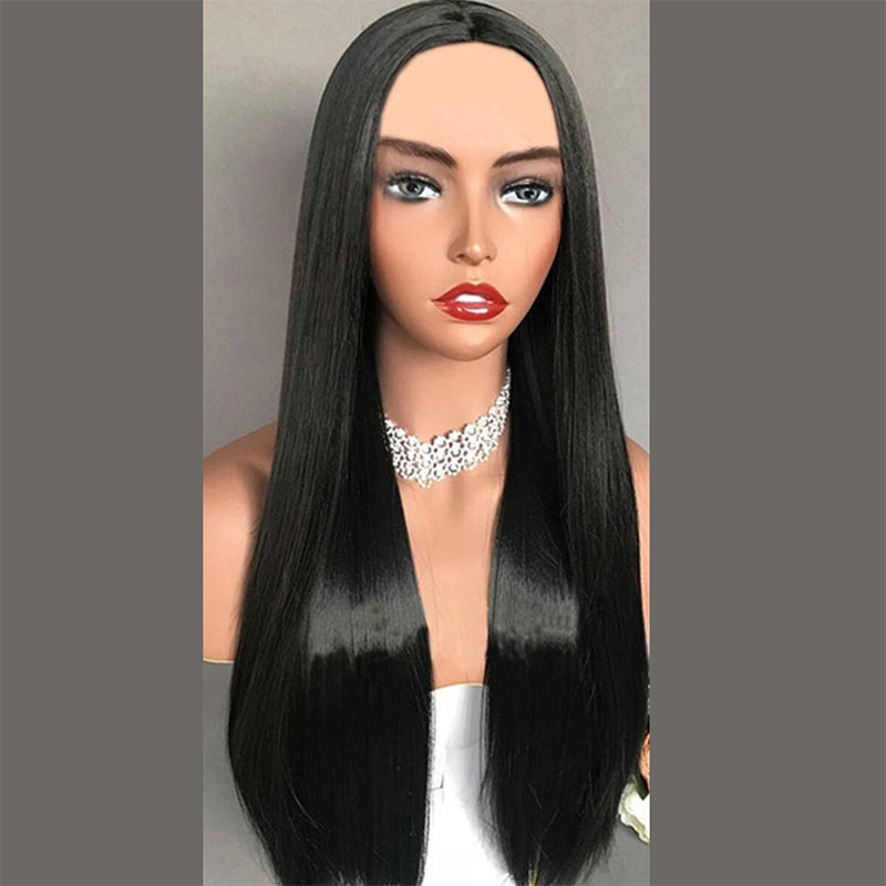 Picture of Women's Long Straight Black Wig Hairpiece for Cosplay-Black