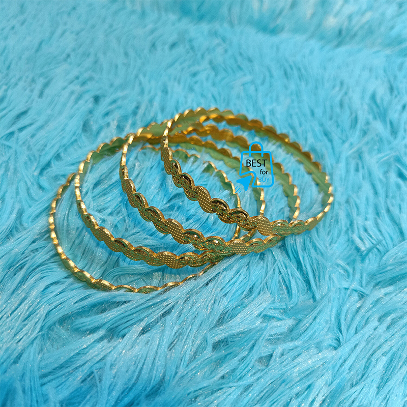Picture of Gold-Plated Indian Churi Bangles for Women – 2 Pieces