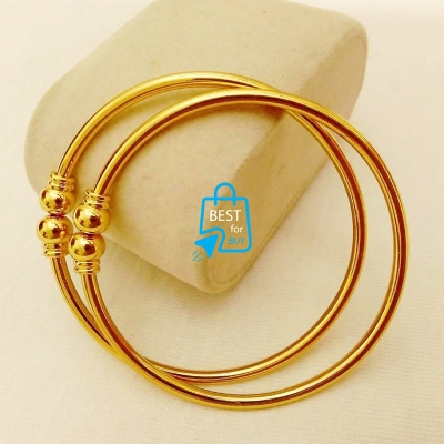 Picture of Gold-Plated Indian Churi Bangles for Women & Girls – Free Size, 2 Pieces-Gold