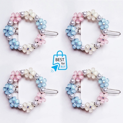Picture of Rhinestone Flower Hair Clip for Women & Girls
