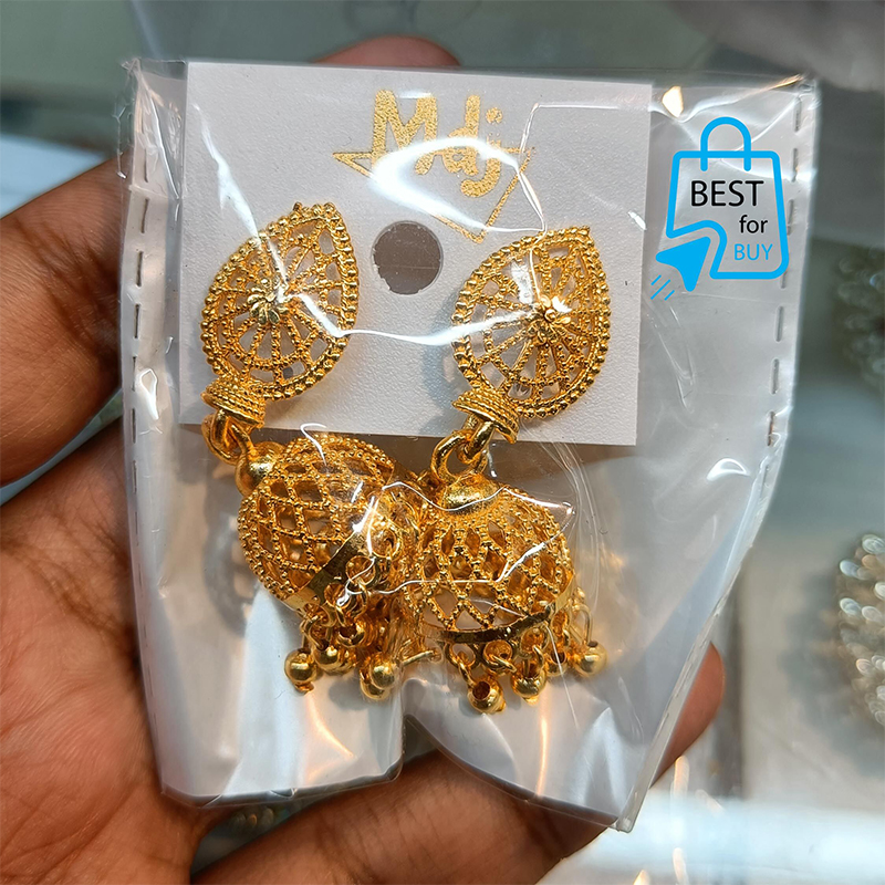 Picture of Gold-Plated Jhumka Earrings for Women & Girls