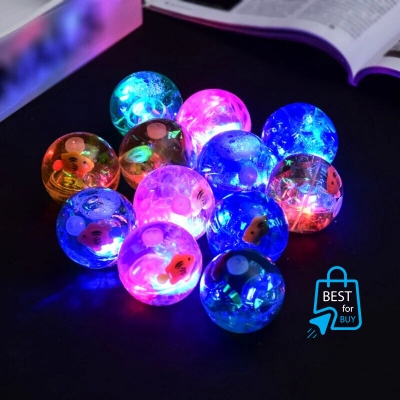 Picture of LED Flashing Glitter Water Bouncing Ball for Kids – Multicolour, 1 Piece-Multicolor