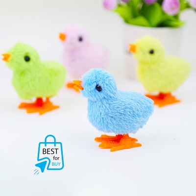 Picture of Wind-Up Jumping Chicken Toy for Kids – Clockwork Walking Chick-Multicolor