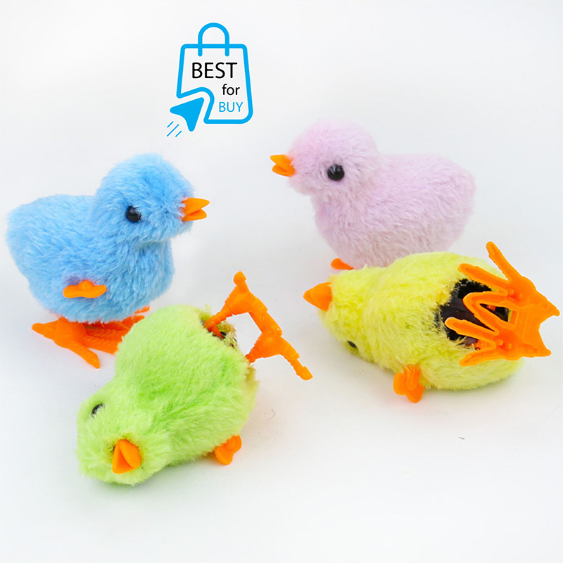 Picture of Wind-Up Jumping Chicken Toy for Kids – Clockwork Walking Chick-Multicolor