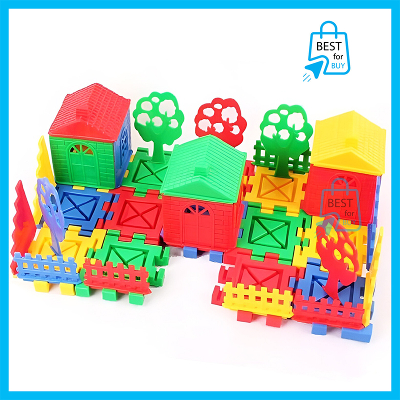 Picture of Educational Train Building Blocks Set for Kids – 24 Pieces, Multicolour-Multicolor