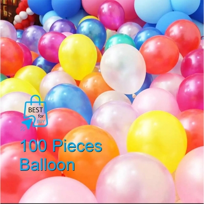 Picture of Metallic Party Balloons – Multicolour, 100 Pieces-Multicolor