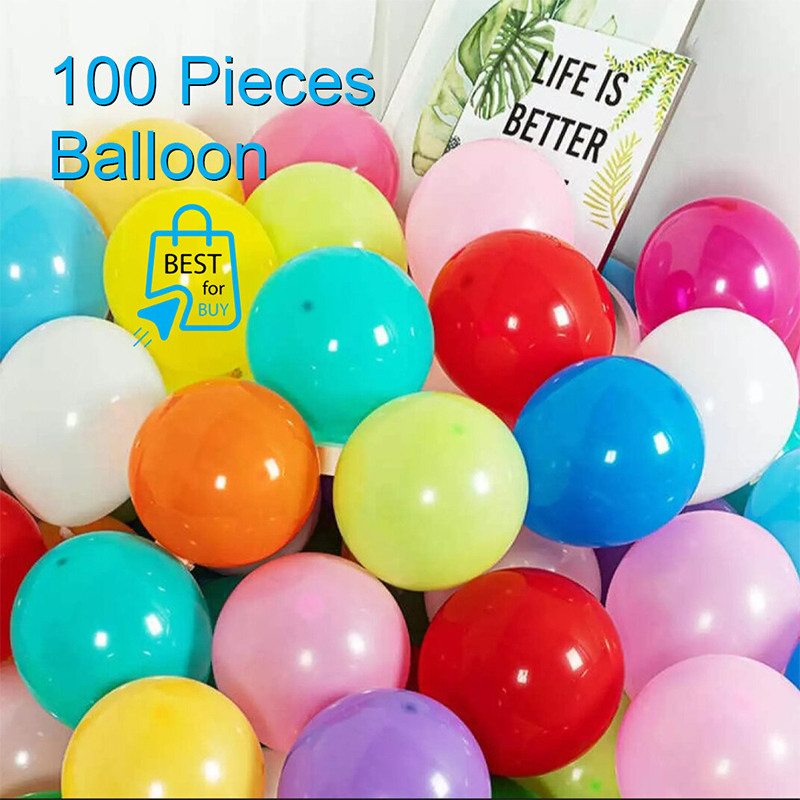 Picture of Metallic Party Balloons – Multicolour, 100 Pieces-Multicolor