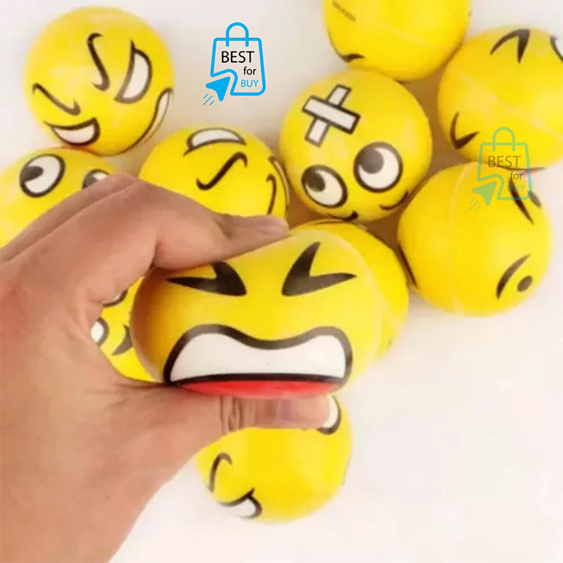 Picture of Emoji Squeeze Stress Ball for Kids & Adults – 1 Piece-Yellow