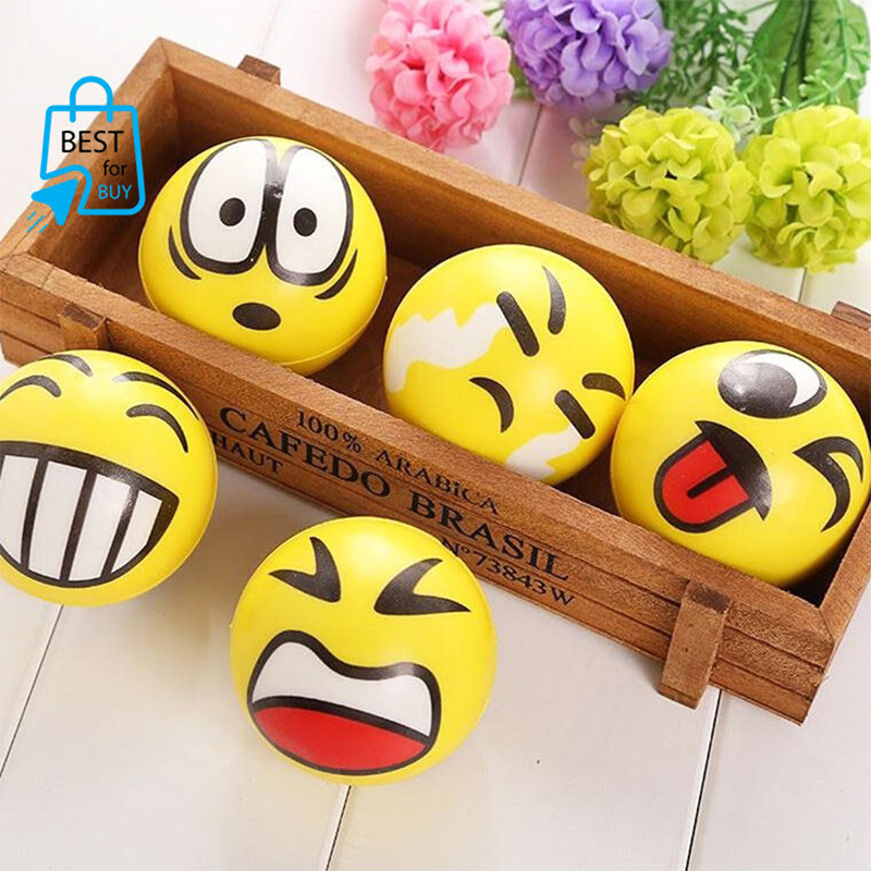 Picture of Emoji Squeeze Stress Ball for Kids & Adults – 1 Piece-Yellow