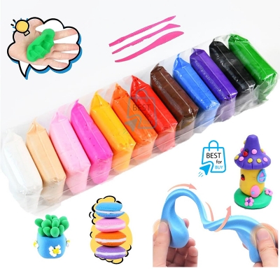 Picture of Air-Dry Soft Super Clay DIY Craft Set for Kids – 12 Pieces
