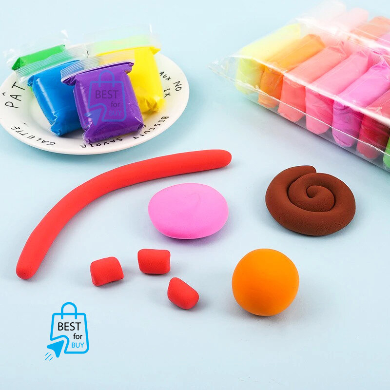Picture of Air-Dry Soft Super Clay DIY Craft Set for Kids – 12 Pieces