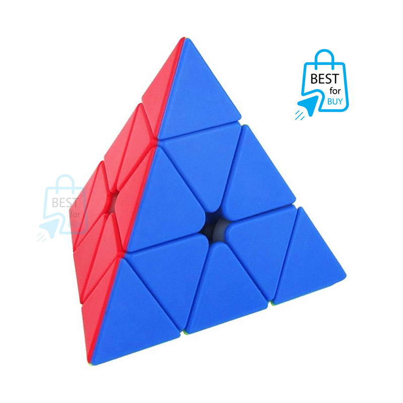Picture of 3D Pyramid Rubik's-Style Puzzle Cube for Kids – 3-Stage Puzzle-Multicolor