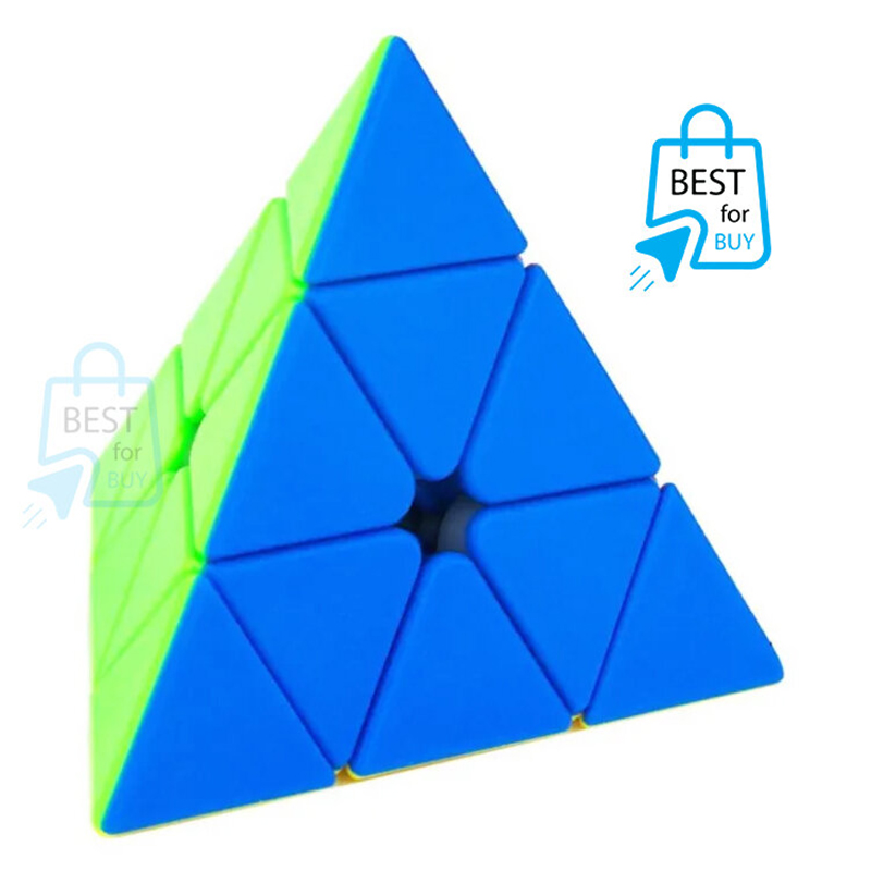 Picture of 3D Pyramid Rubik's-Style Puzzle Cube for Kids – 3-Stage Puzzle-Multicolor